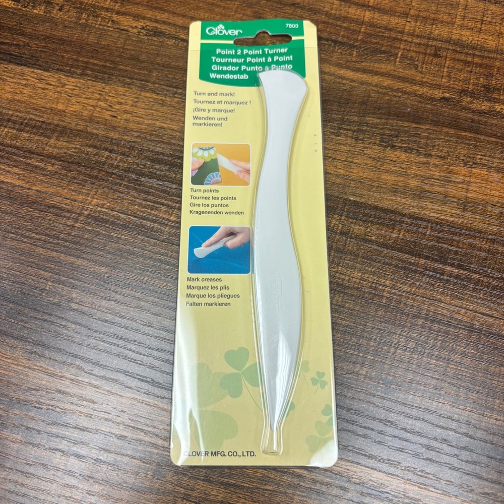 Clover Point 2 Point Turner 7803 White Sewing Quilting Tool Turn and Mark New